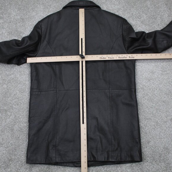 Centigrade Leather Jacket Mens Medium Brown Full Zip Polyester Lined Coat - Picture 11 of 13